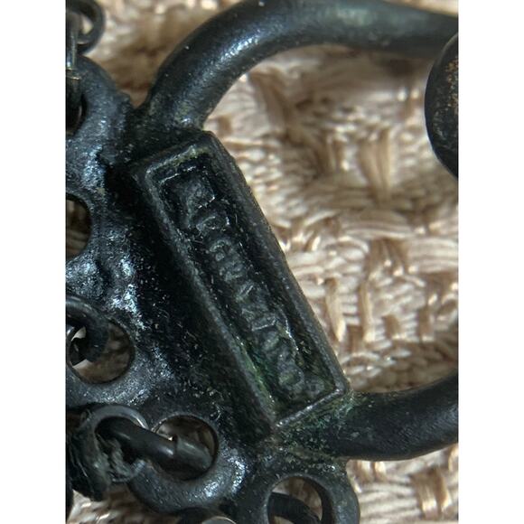 VTG Signed RJ Graziano Beaded Choker Necklace Filigree Pendant Gothic Y2K EUC - Picture 10 of 11